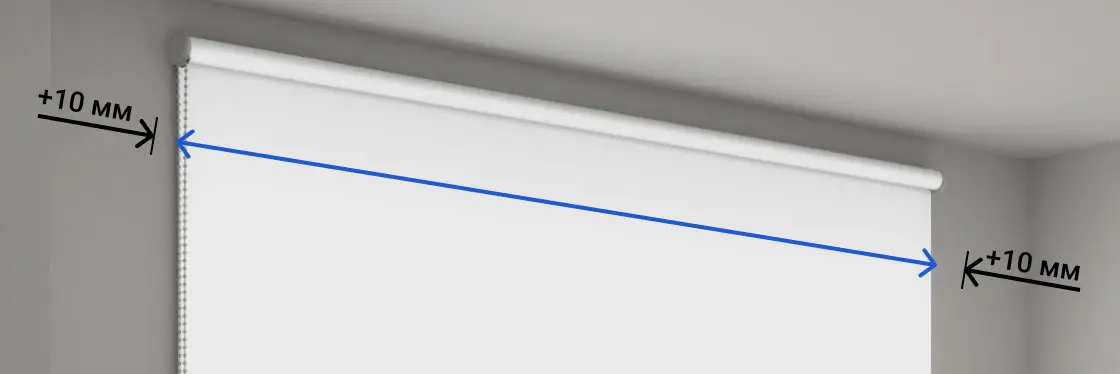 Определение ширины горизонтальных жалюзи