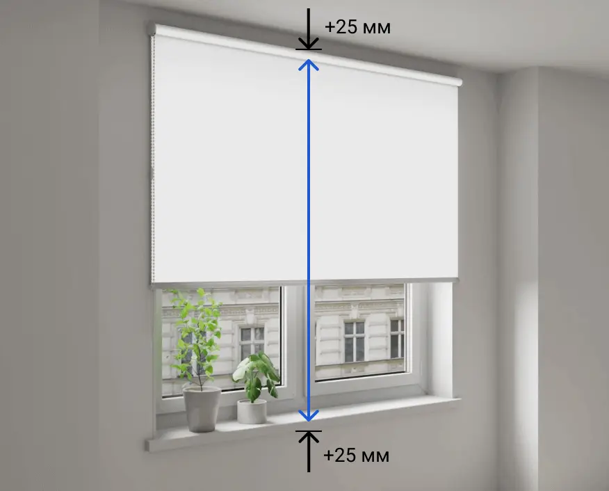 Определение высоты горизонтальных жалюзи